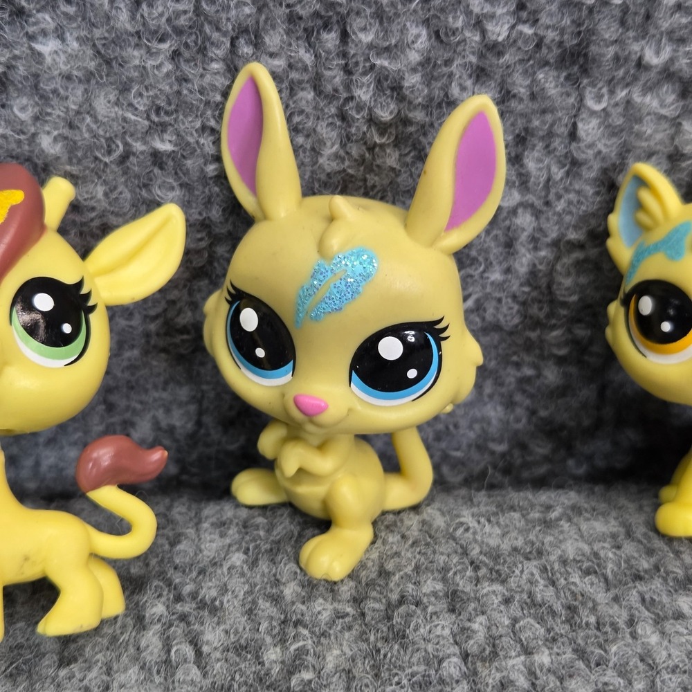 Lot of 4 Littlest Little Pet Shop Authentic Rabbit Bear Giraffe Jimbo Lucky Cat - Picture 3 of 5